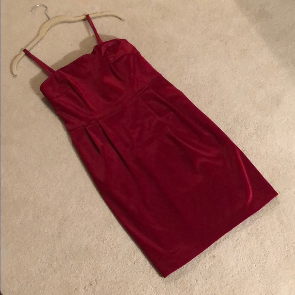Express Design Studio Red Satin Dress